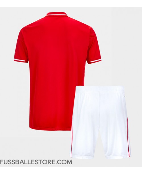 Günstige Nottingham Forest Heimtrikotsatz Kinder 2025-26 Kurzarm (+ Kurze Hosen)